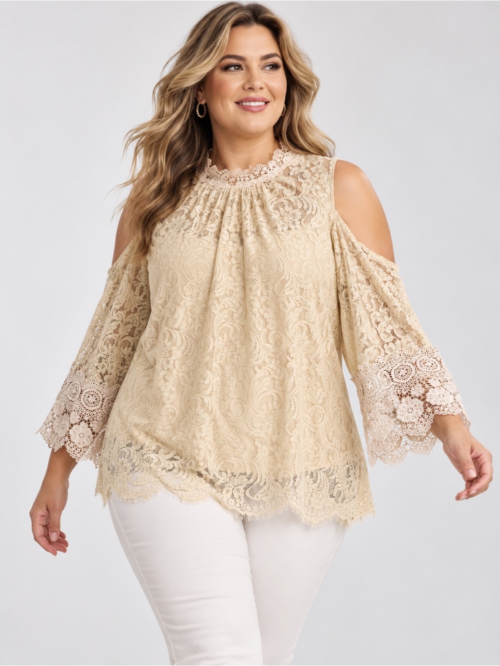 🎉5 for $45🎉 Roamans lace top blouse shirt size 16